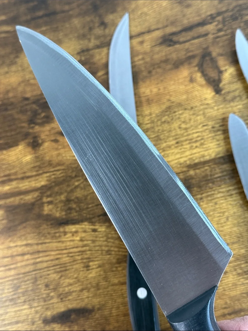 Professional Black-Handle Kitchen Knife Set – Precision Cutting Blades